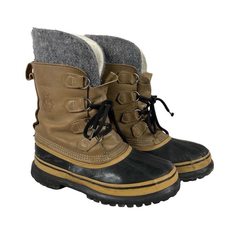 Sorel Caribou Leather‎ Waterproof Wool Lined Boot - Men’s 8